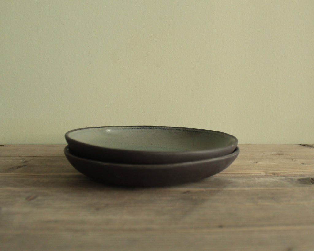 Semi-deep plate (Dark sage)
