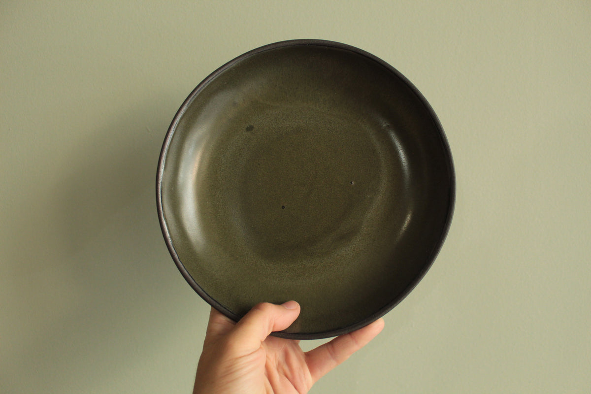 Semi-deep plate (Olive green)
