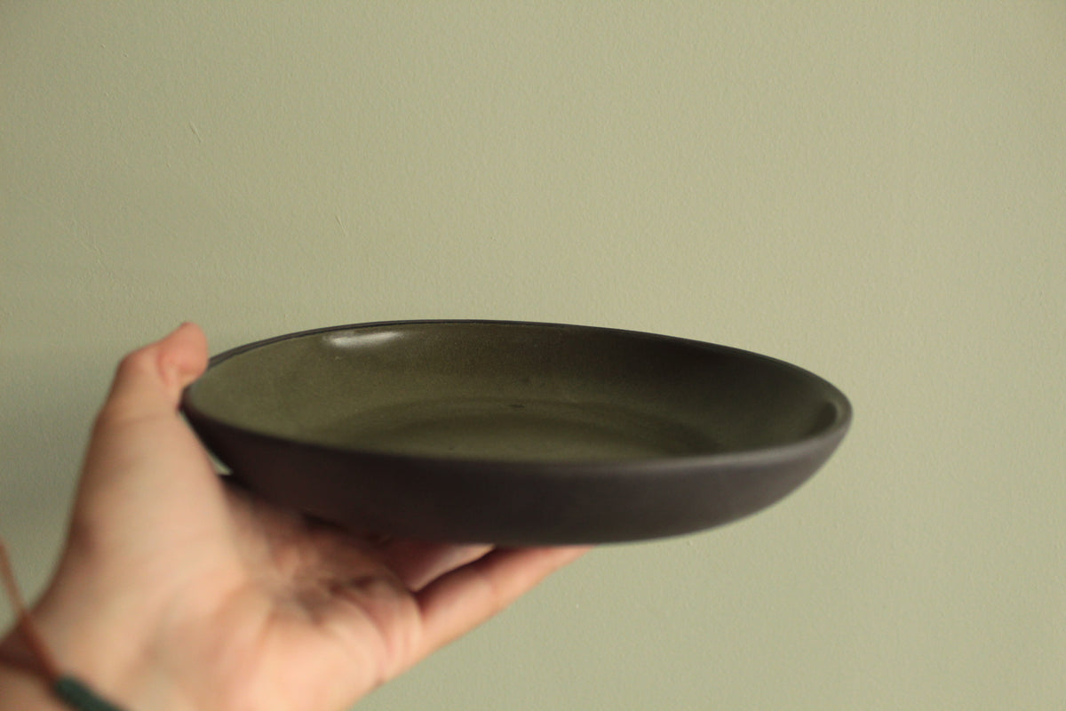 Semi-deep plate (Olive green)