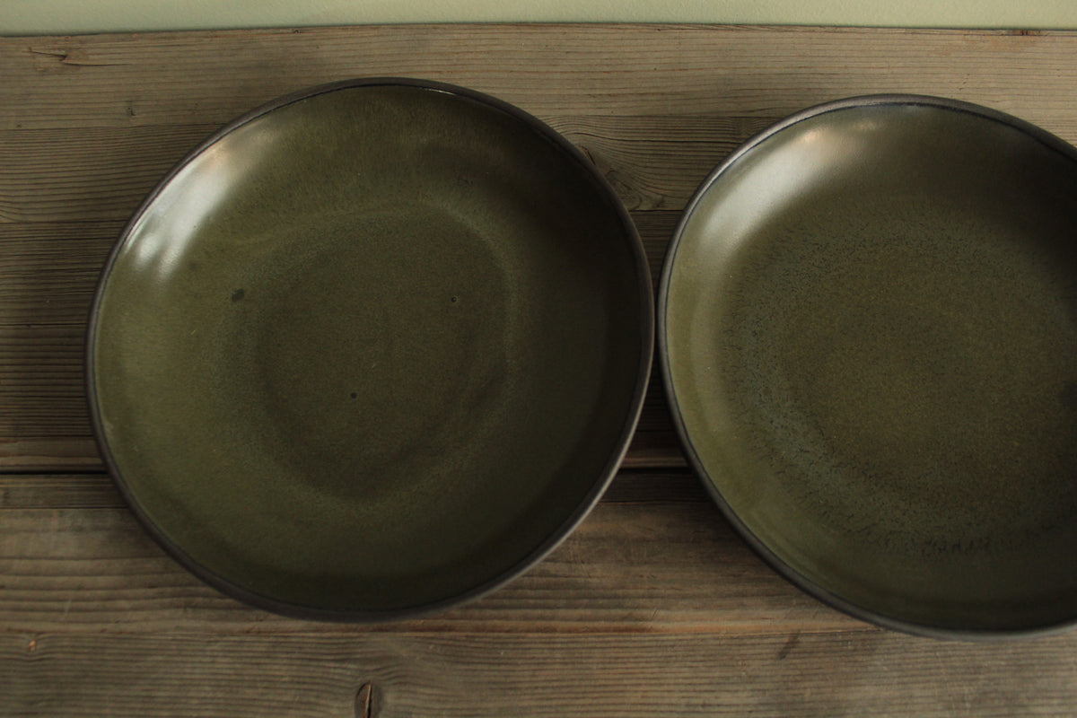 Semi-deep plate (Olive green)