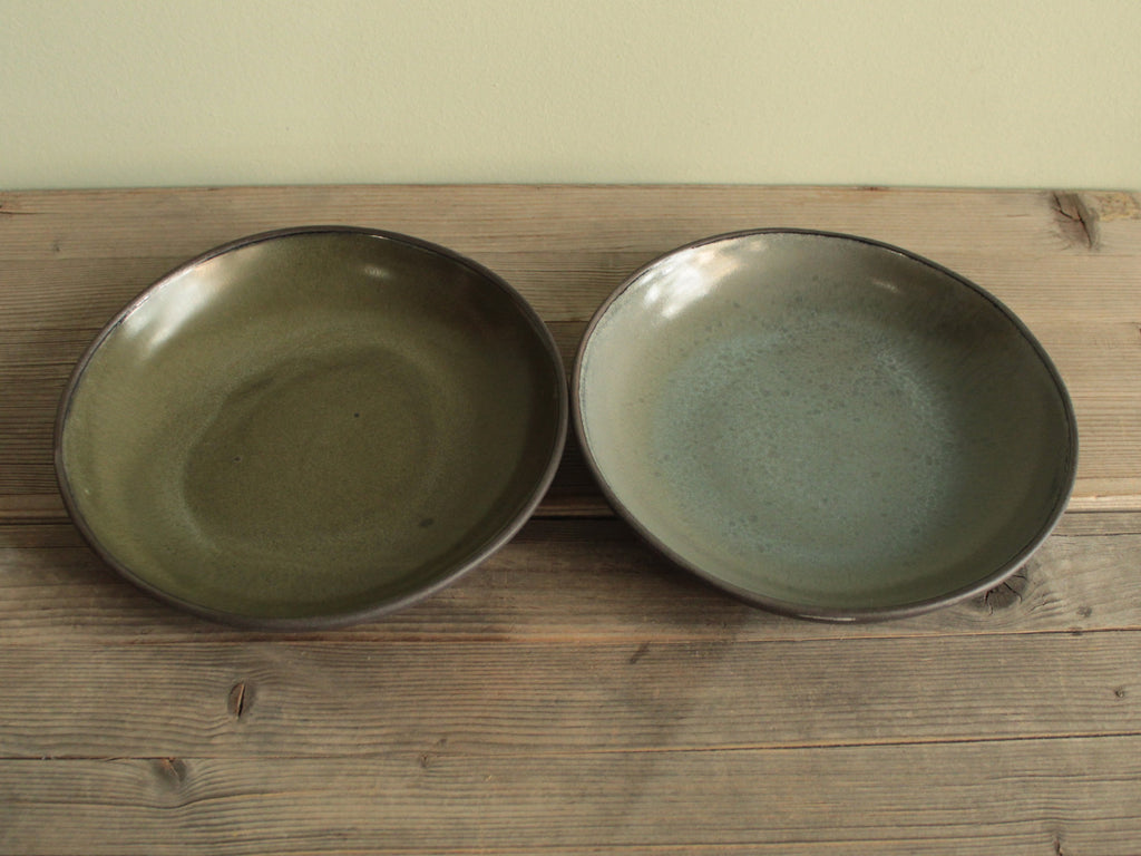 Semi-deep plate (Dark sage)