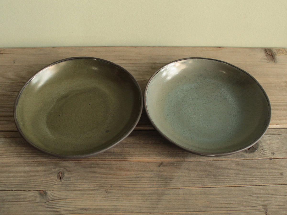 Semi-deep plate (Dark sage)
