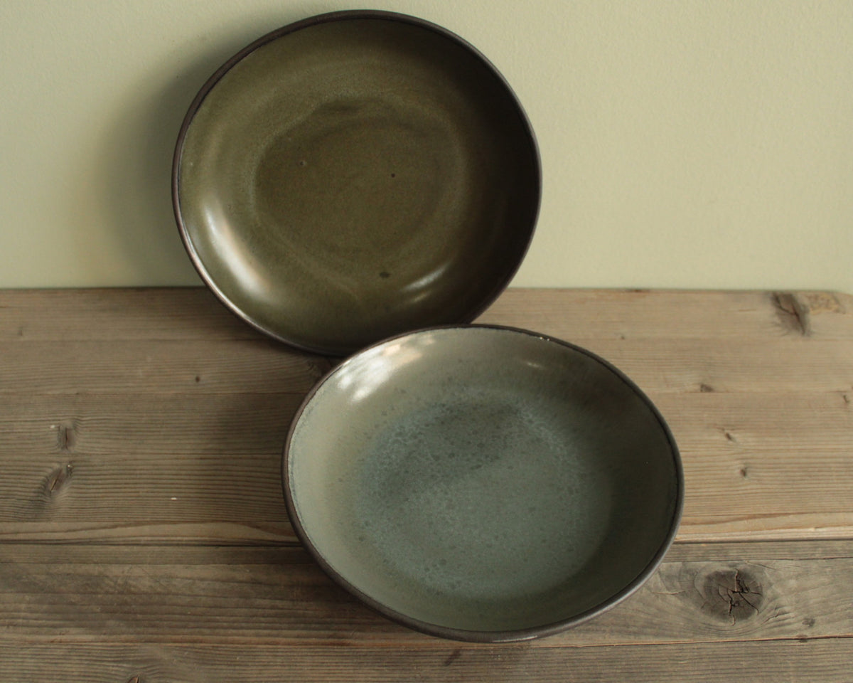 Semi-deep plate (Olive green)