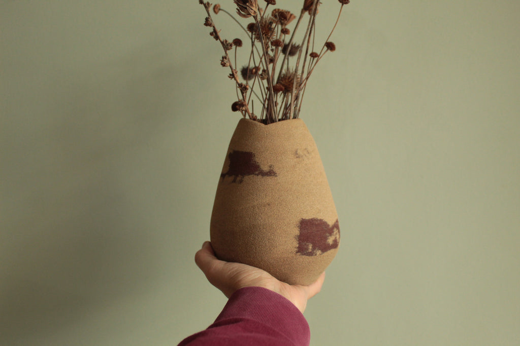 Red dino vase