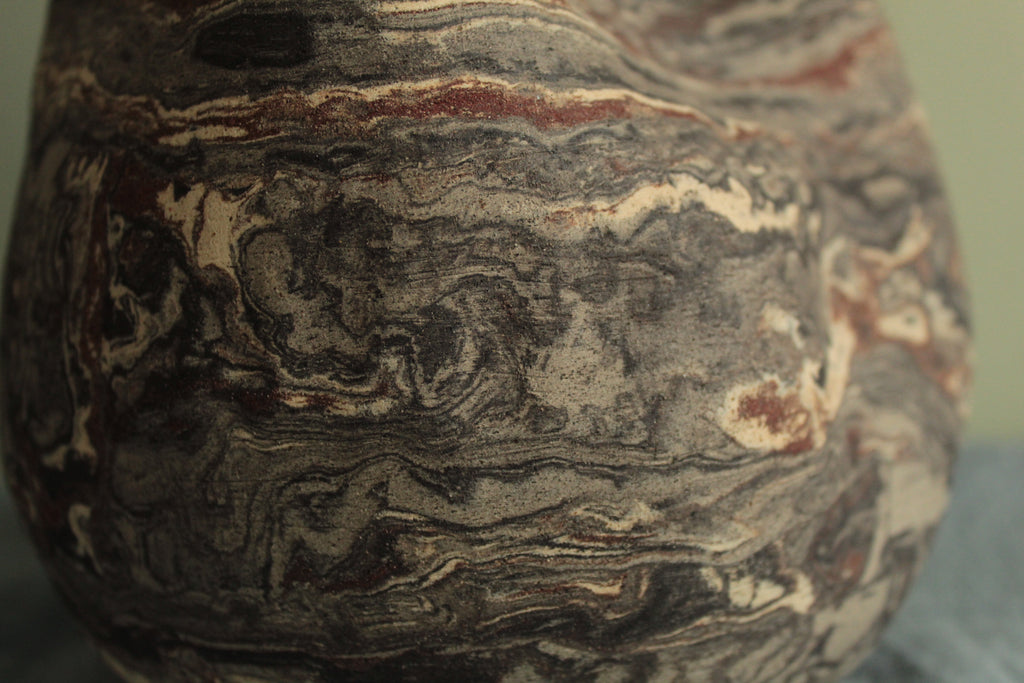 Crumpled geology vase