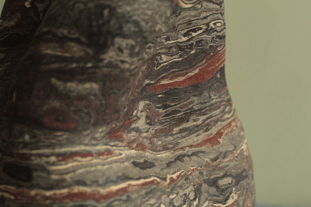 Crumpled geology vase