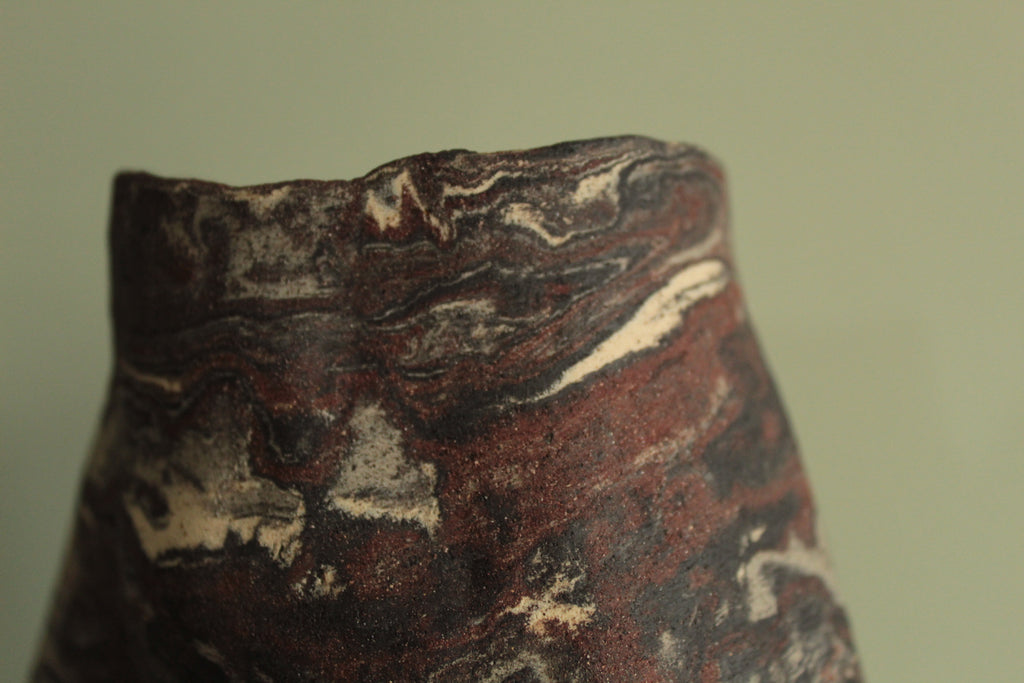 Crumpled geology vase