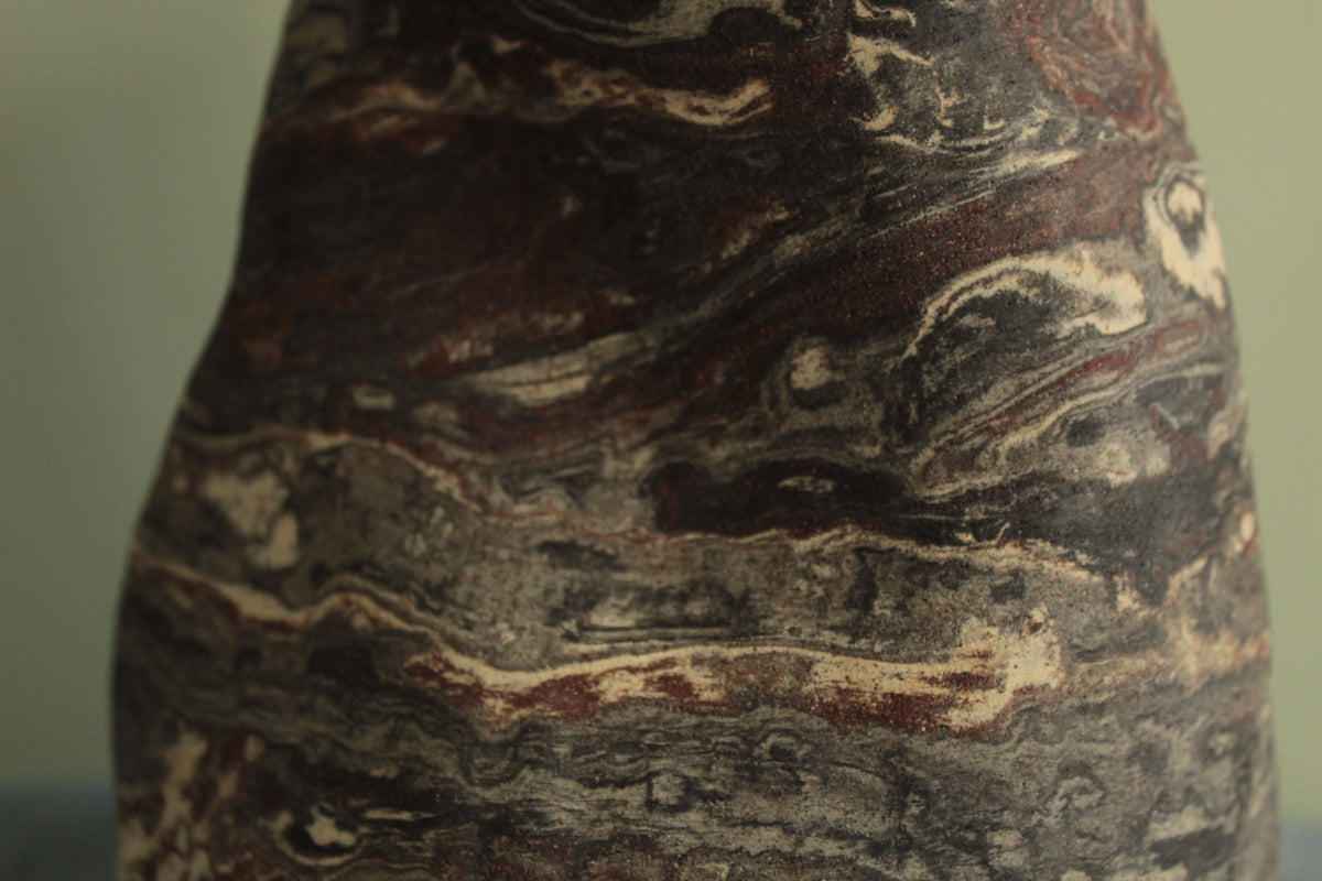 Crumpled geology vase