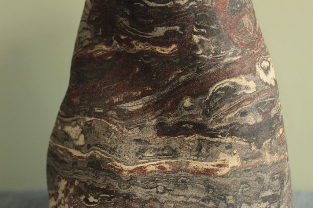 Crumpled geology vase