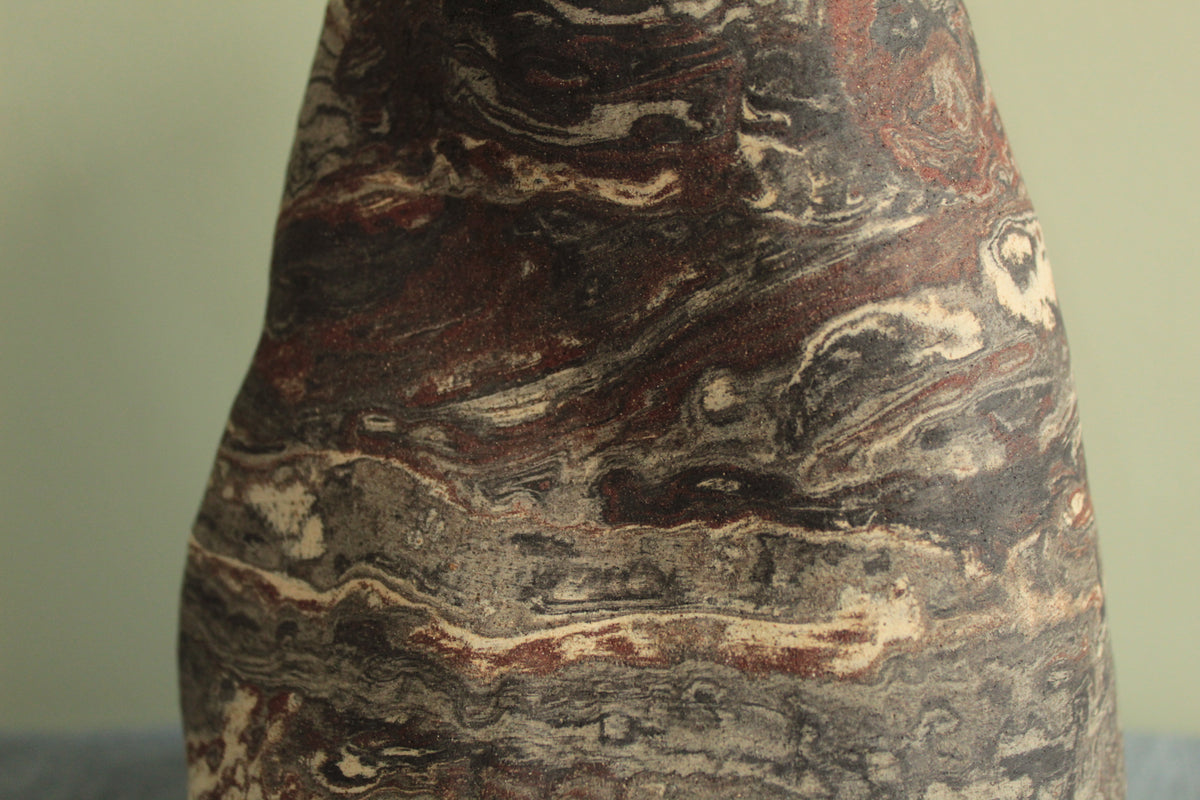 Crumpled geology vase