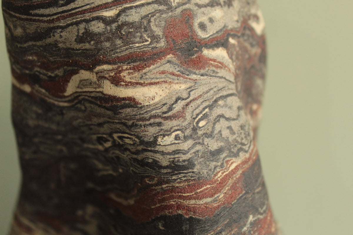 Crumpled geology vase