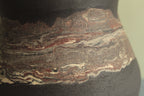 Double bellied vase with geology stripe
