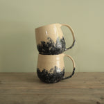 Load image into Gallery viewer, 400ml White mug with blue or green design
