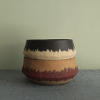 Red stripe serving bowl