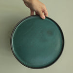 Load image into Gallery viewer, Botanical green dinner plate

