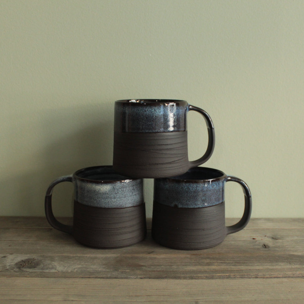 300ml Textured fog blue mug