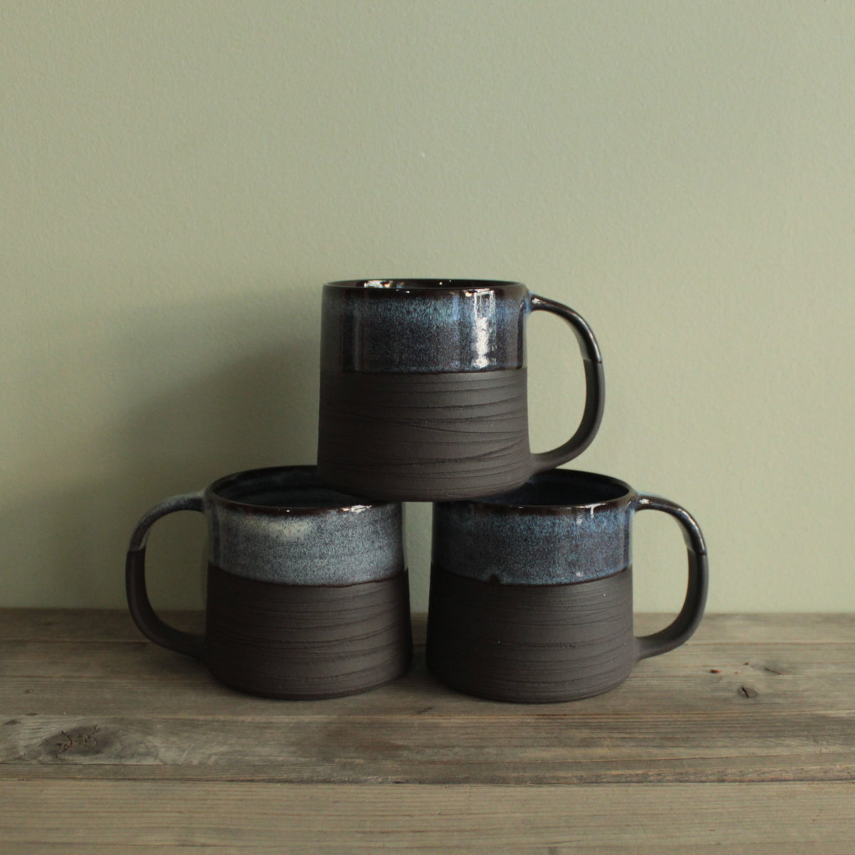 300ml Textured fog blue mug