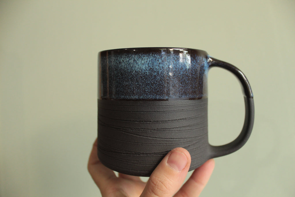 300ml Textured fog blue mug