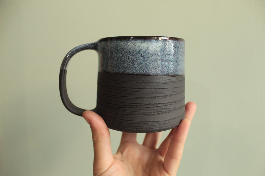 300ml Textured fog blue mug