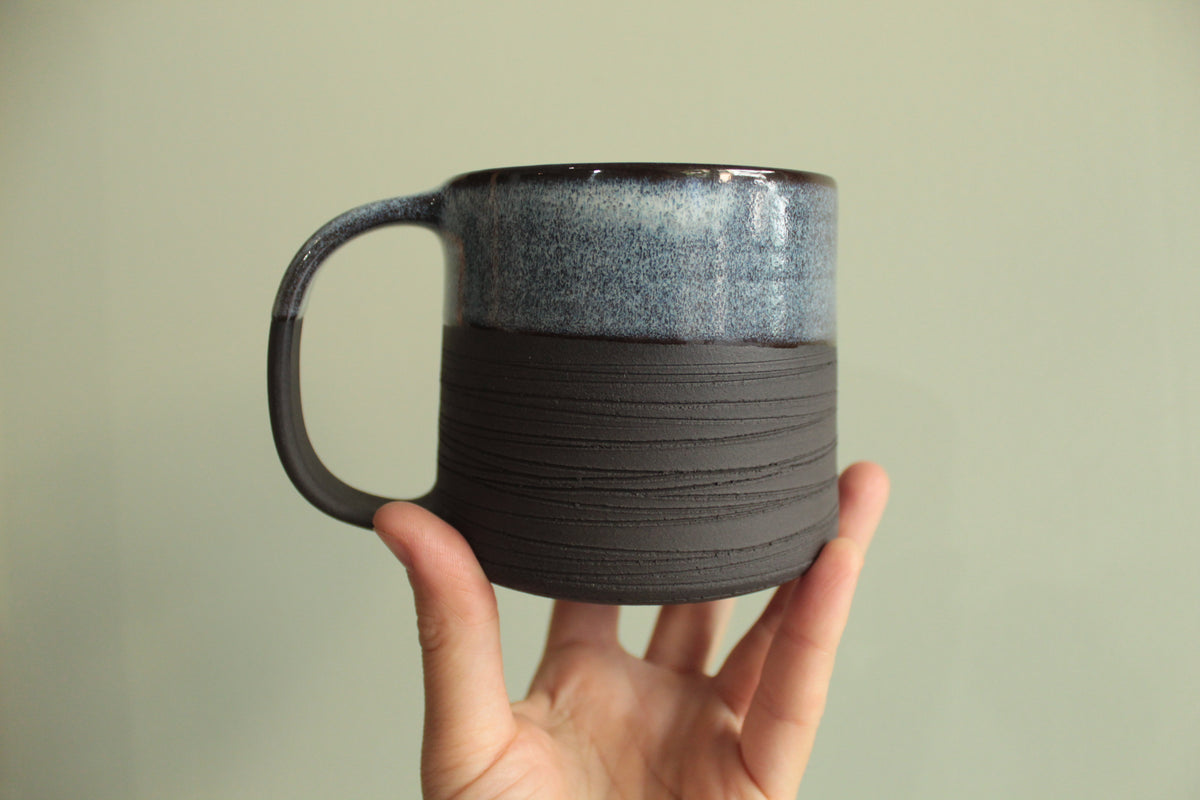 300ml Textured fog blue mug