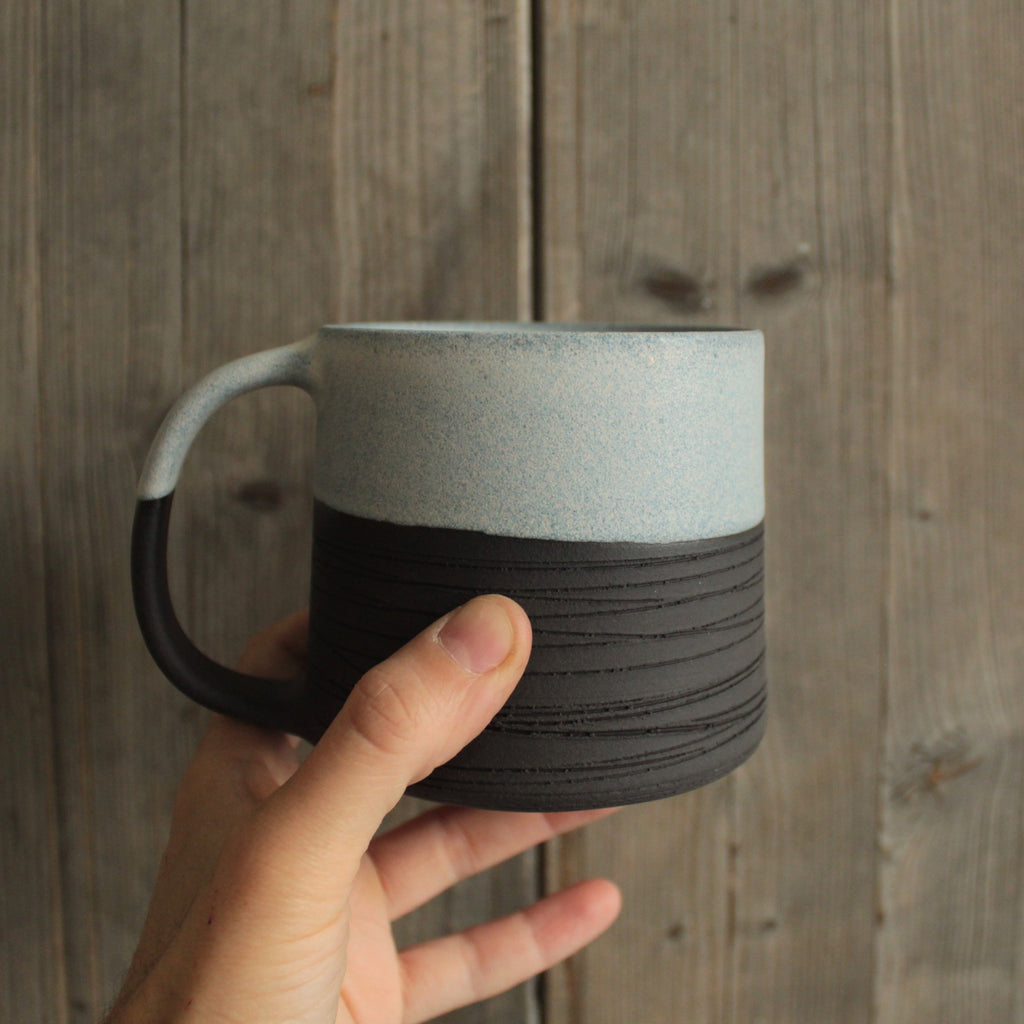 300ml Textured ice white mug