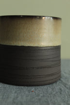 300ml Textured brown mug