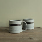 300ml Textured double lined ice white mug