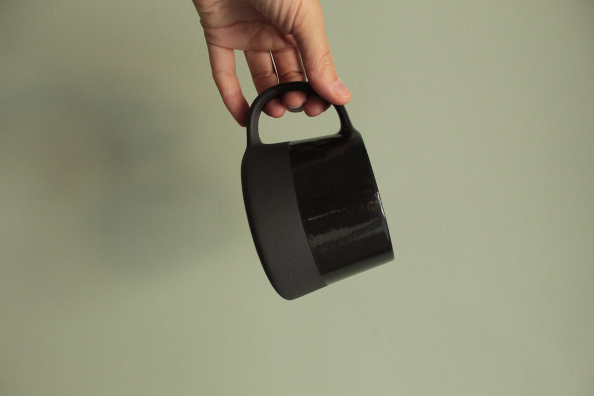 300/400ml Glossy black mug