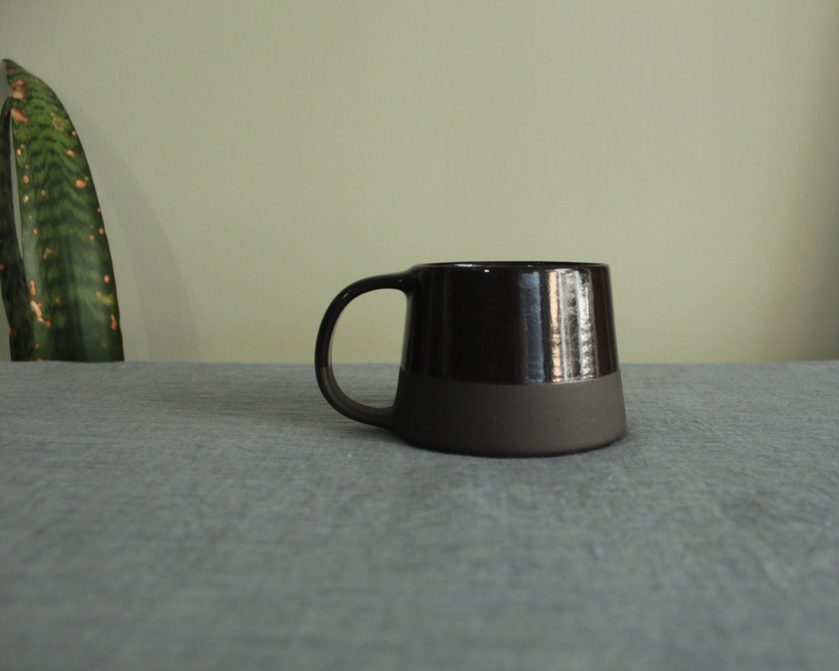 300/400ml Glossy black mug