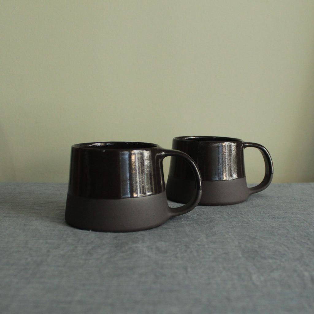 300/400ml Glossy black mug