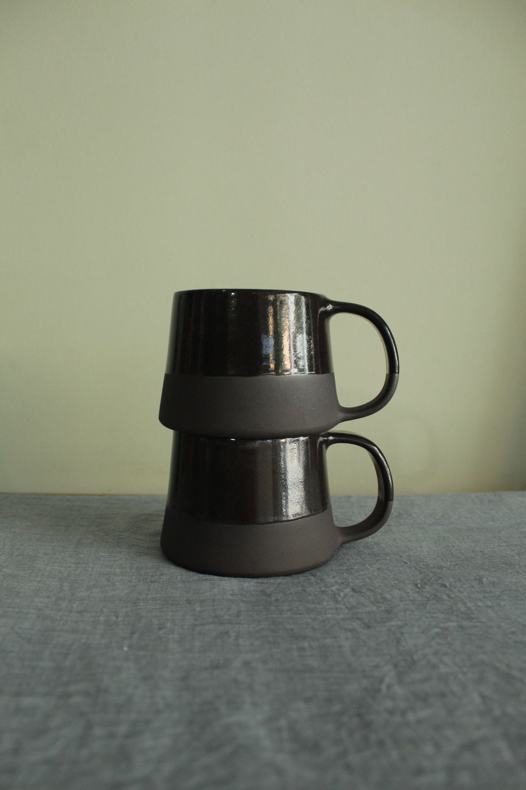 300/400ml Glossy black mug