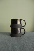 300/400ml Glossy black mug