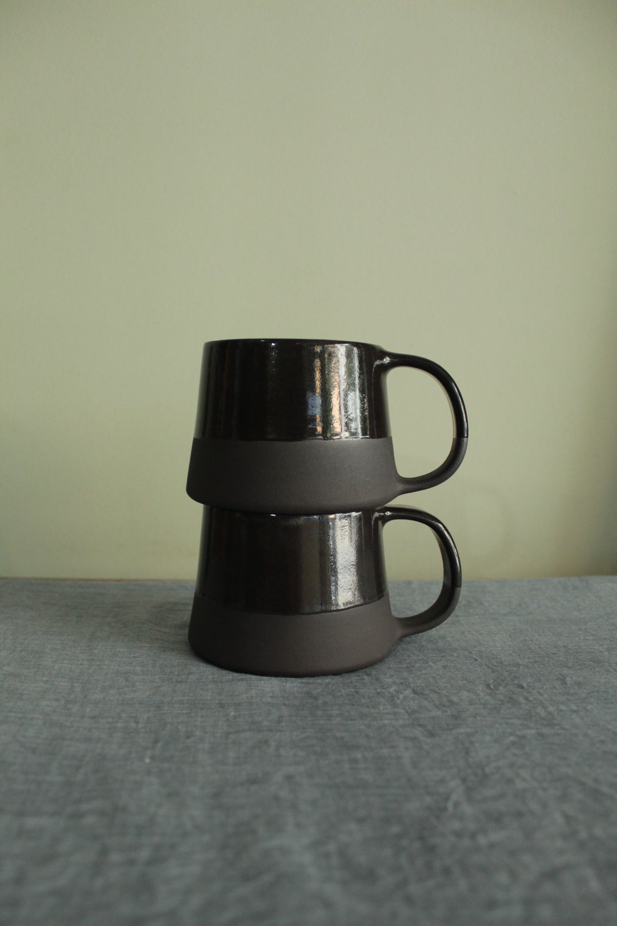 300/400ml Glossy black mug