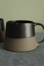 Load image into Gallery viewer, 200ml Black on grey mug
