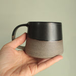 Load image into Gallery viewer, 200ml Black on grey mug

