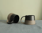 200ml Black on grey mug