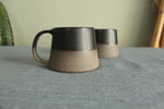 Load image into Gallery viewer, 200ml Black on grey mug
