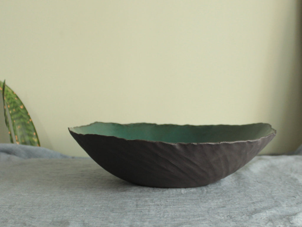 Organic large bowl - Botanical Green