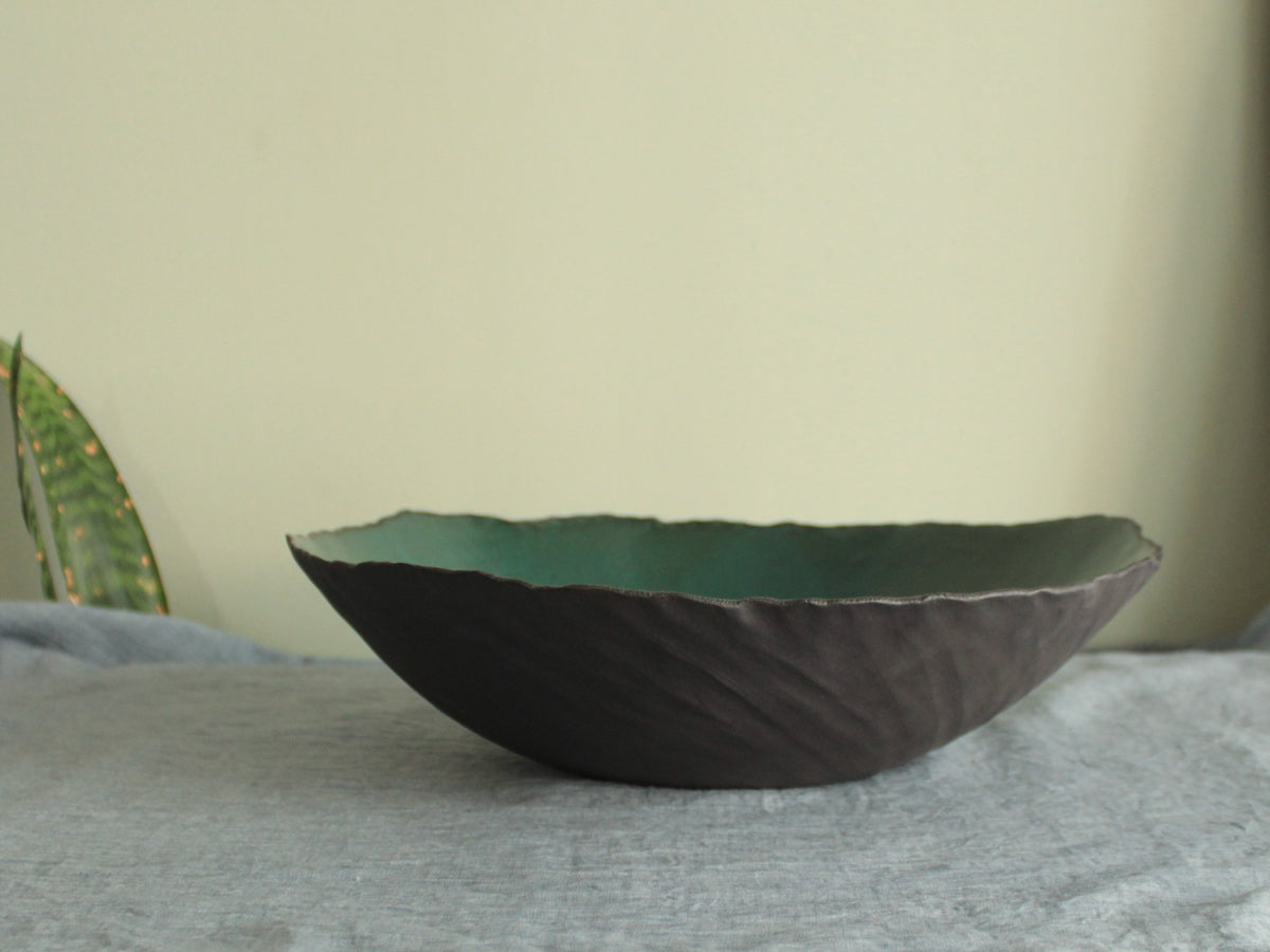 Organic large bowl - Botanical Green