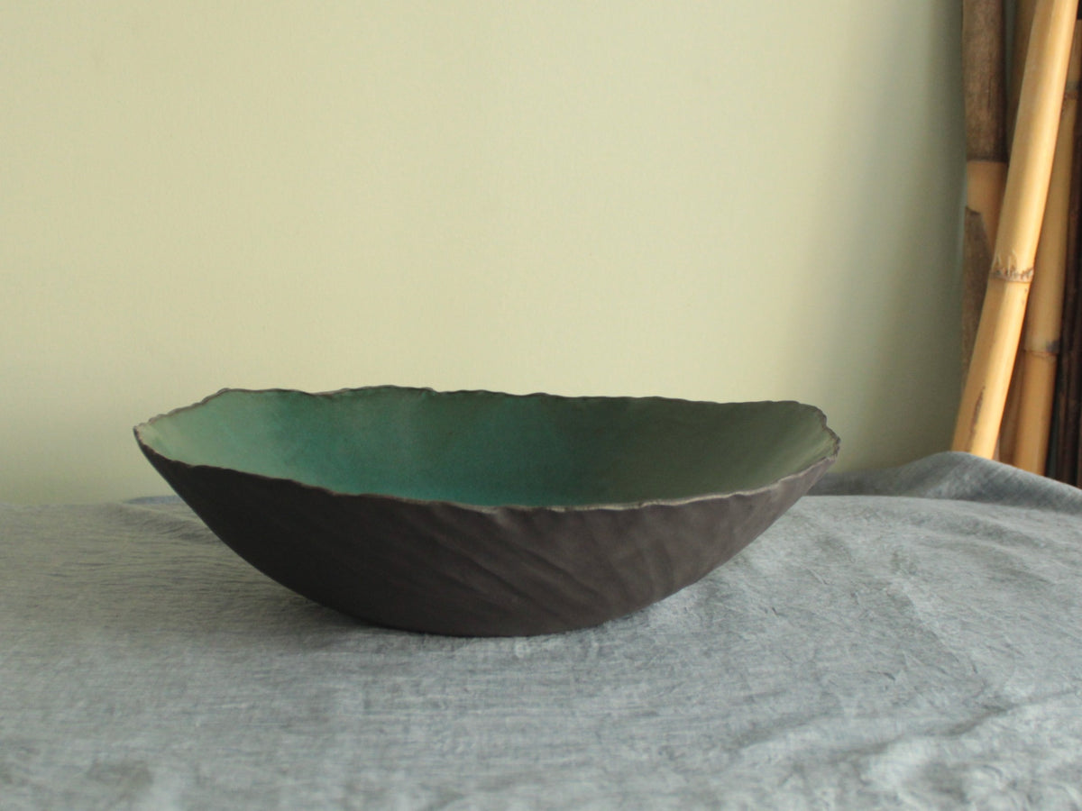 Organic large bowl - Botanical Green