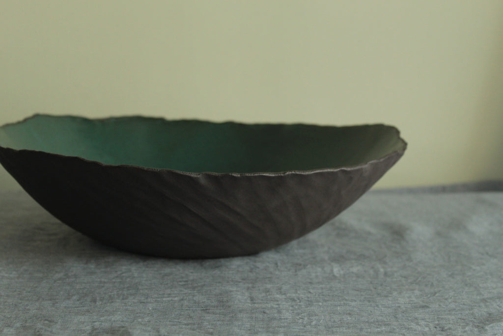 Organic large bowl - Botanical Green