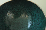 Load image into Gallery viewer, Beige bowl with botanical green glaze
