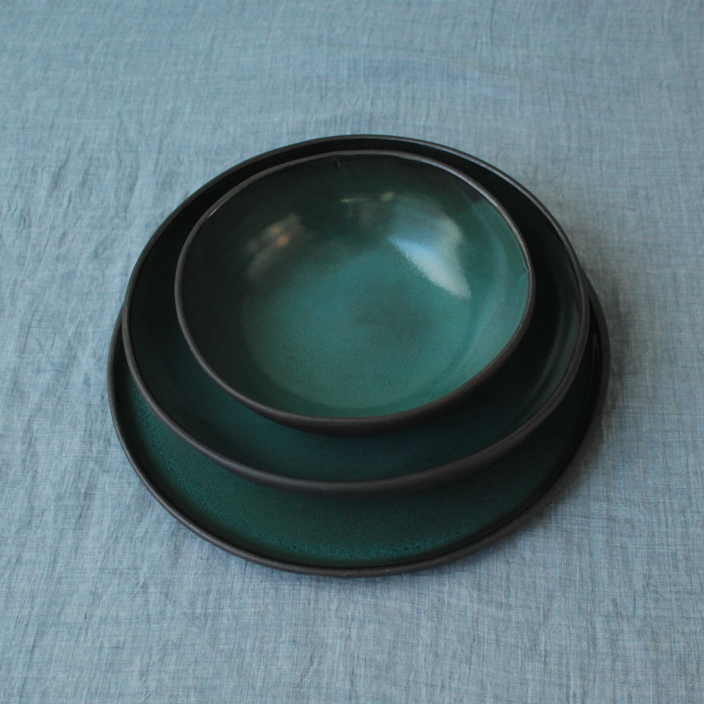 Botanical green bowl size 2