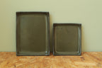 Rectangular serving platter - olive green