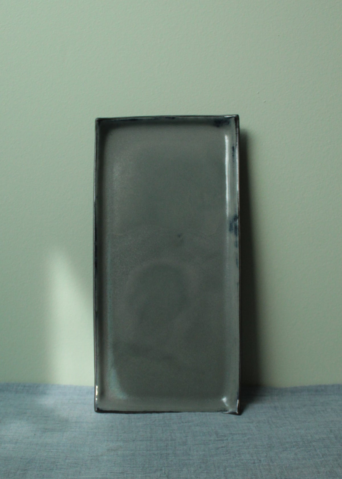 Rectangular serving platter - dark sage