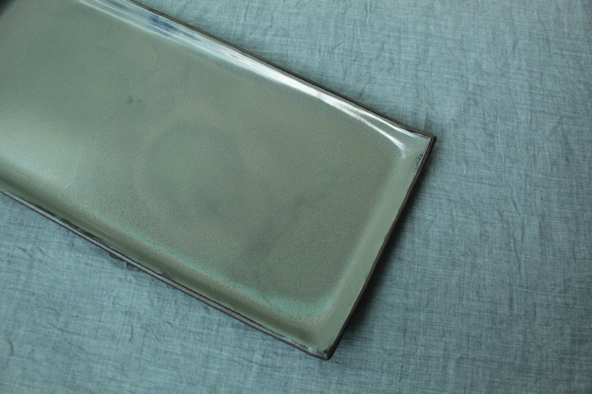 Rectangular serving platter - dark sage