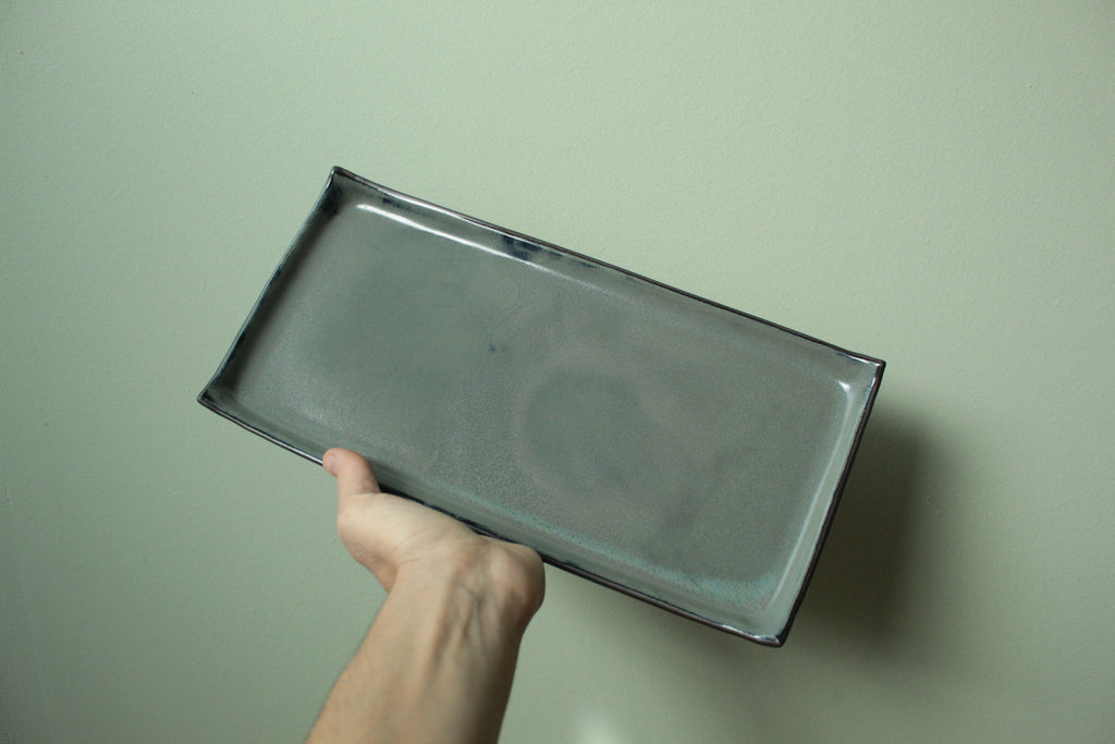 Rectangular serving platter - dark sage