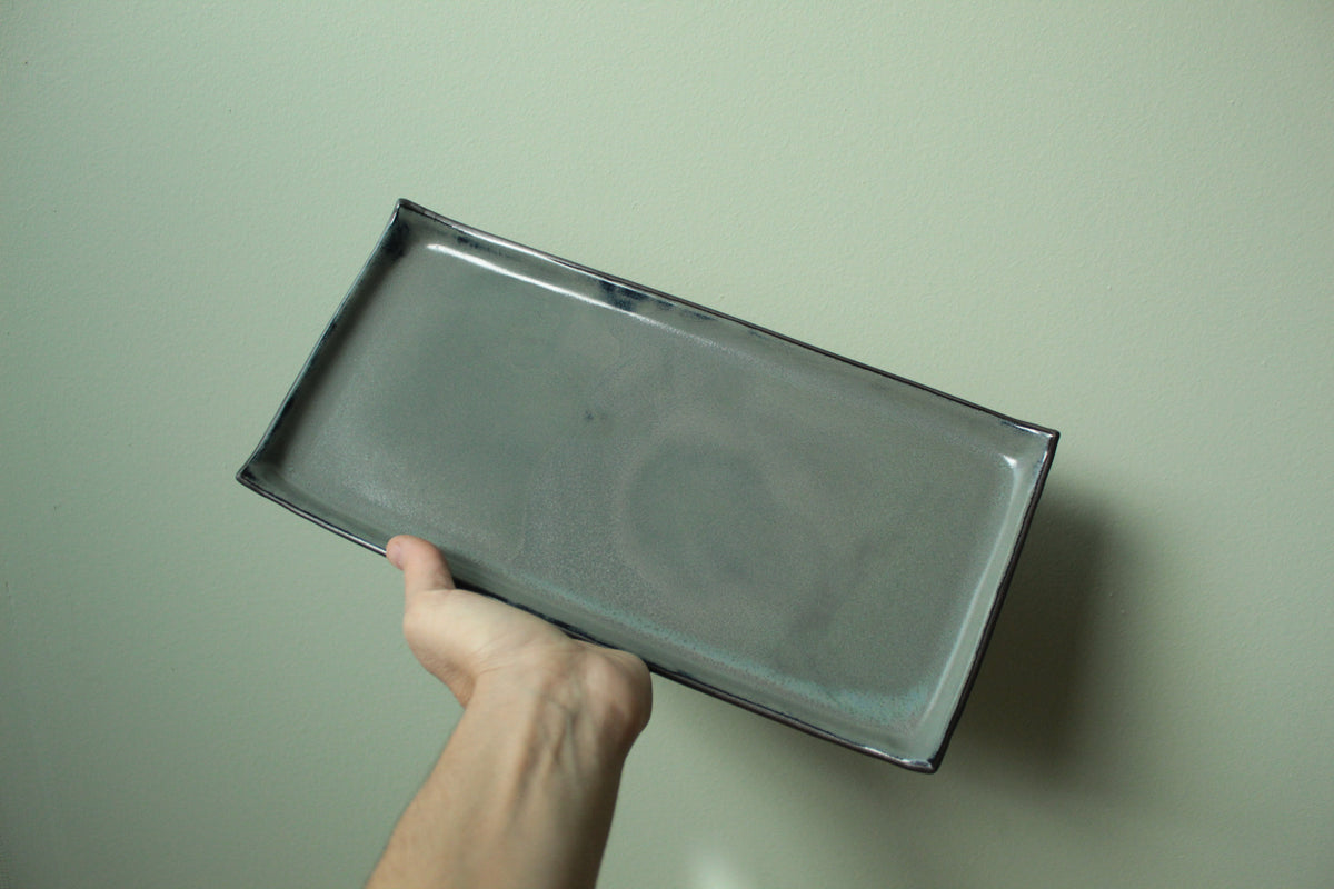 Rectangular serving platter - dark sage