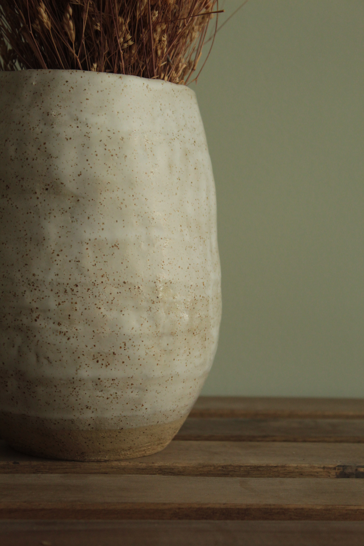 White speckled vase