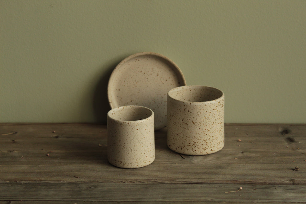 White speckled espresso / cappuccino cup